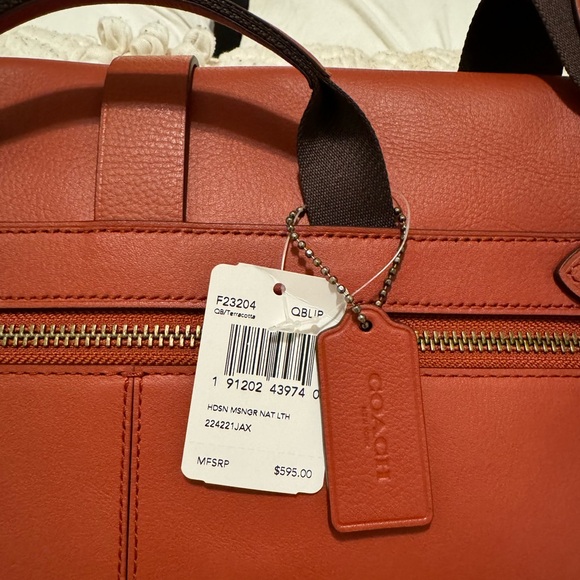 NWT Coach Hudson Messenger Bag Natural Leather - Picture 12 of 13